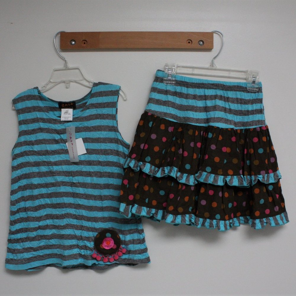 ZAZA couture Kid's 7 Shirt and Skirt Set